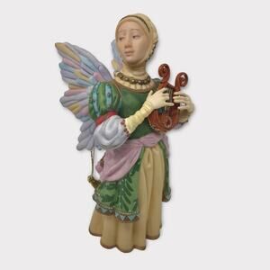 Angel Porcelain Christmas Ornament "Gift of Music" Greenwich Workshop Boxed